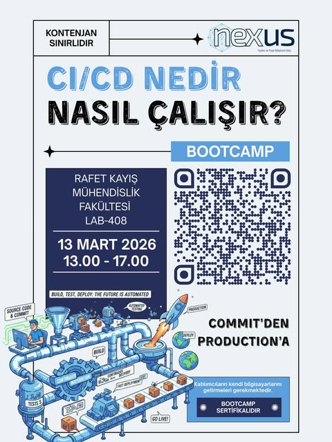 13 Mart 2026 CI/CD Bootcamp etkinlik afişi